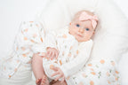 Lulujo Hello World Swaddle & Hat Set - Peaches