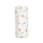 Lulujo Hello World Swaddle & Hat Set - Peaches