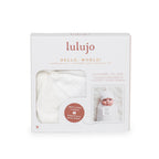 Lulujo Hello World Set (Bamboo Hat + Swaddle blanket) - White