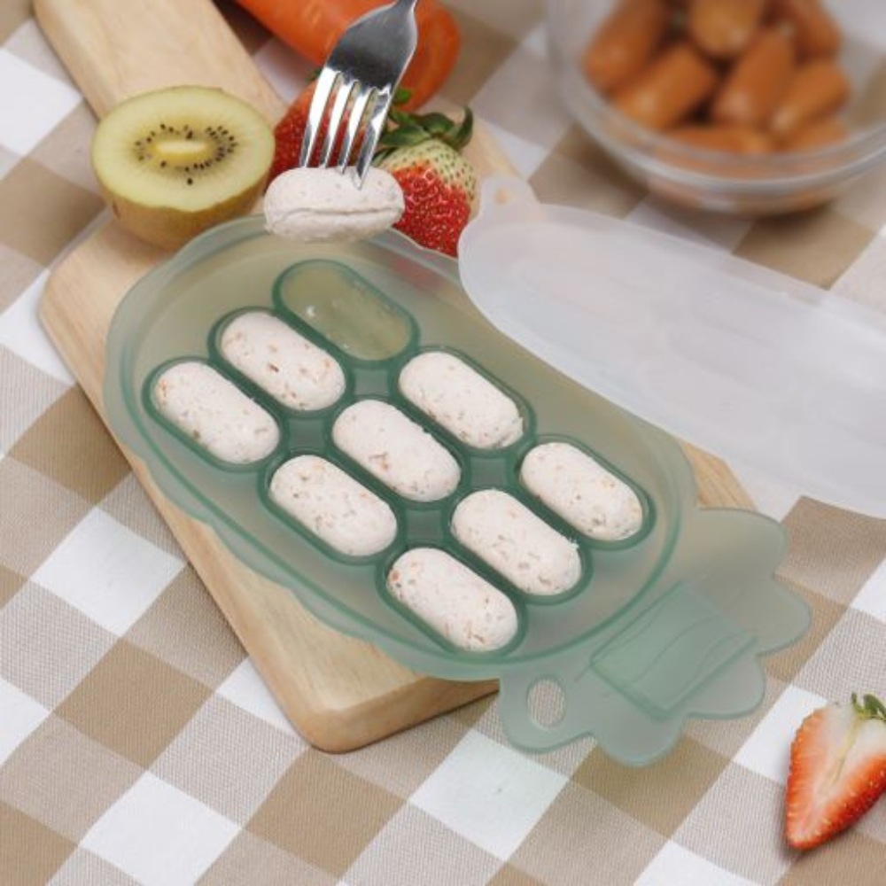 Haakaa Silicone Pineapple Nibble Tray - Pea Green