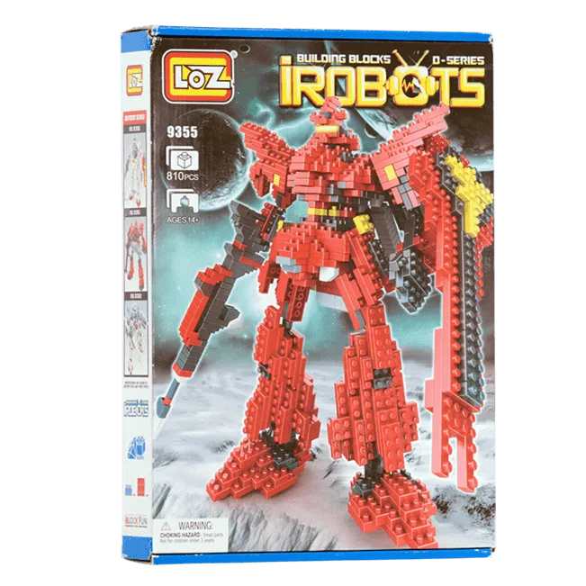Red Robot Building Blocks Set
