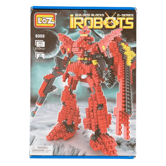 Red Robot Building Blocks Set