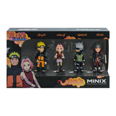 MINIX Naruto Shippuden Collectible Figurines Set (Naruto, Sakura, Kakashi, Itachi)
