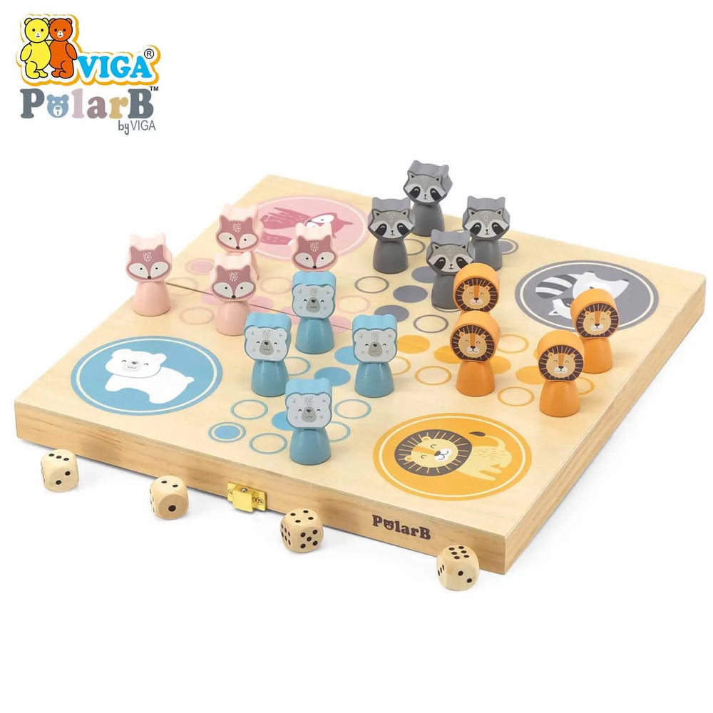 Ludo Wooden Board Game Set for Kids