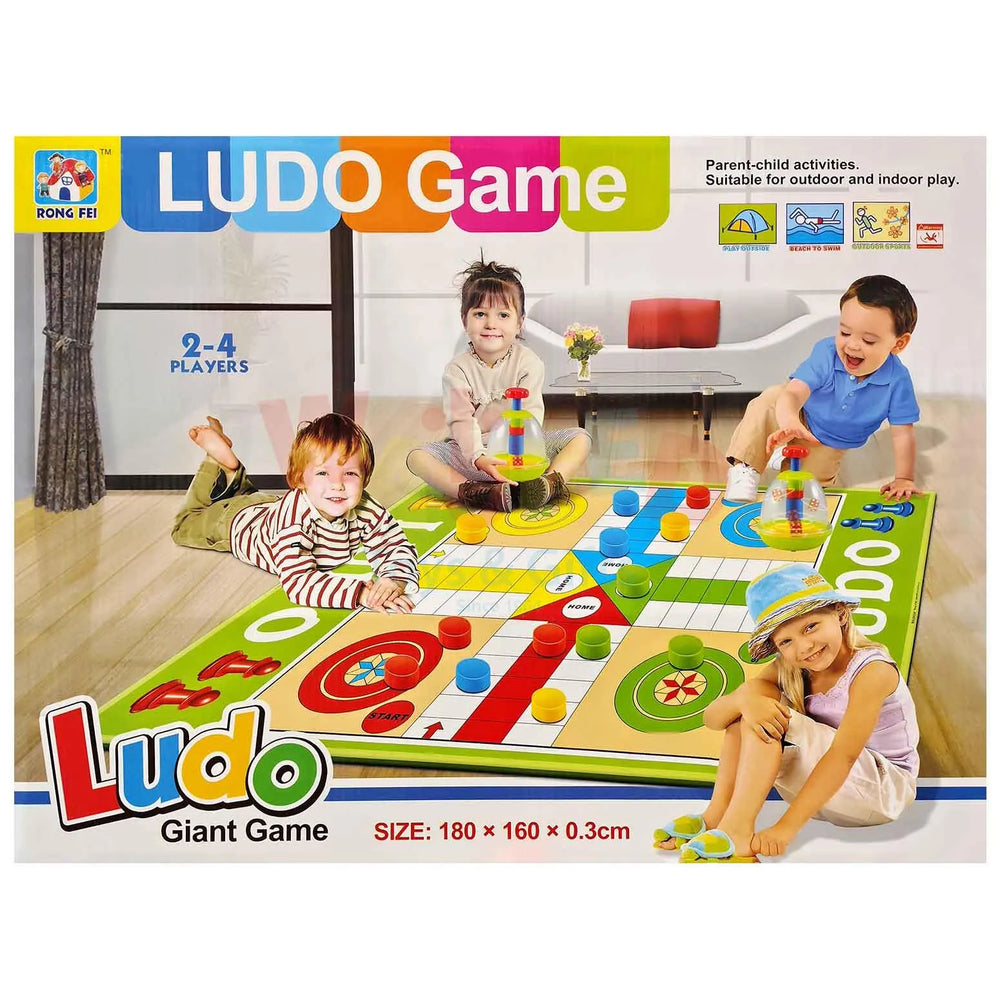 RONG FEI Giant Ludo Game Mat 180x160CM Foldable Family Toy