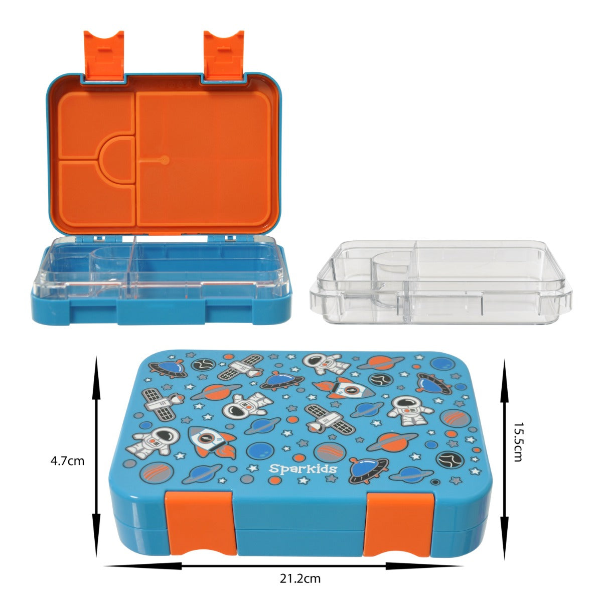 SPARKIDS - LUNCH BOX 4COMPARTMENT - SPACE