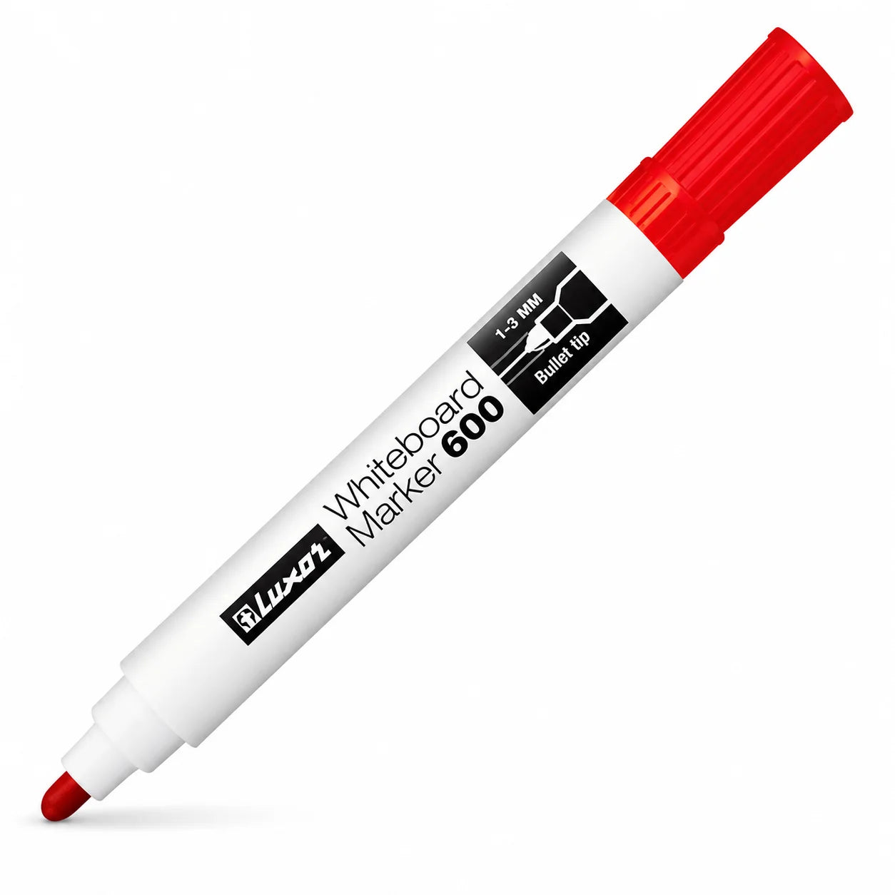 Luxor 660 Red Whiteboard Marker – 2.5 mm Chisel Tip