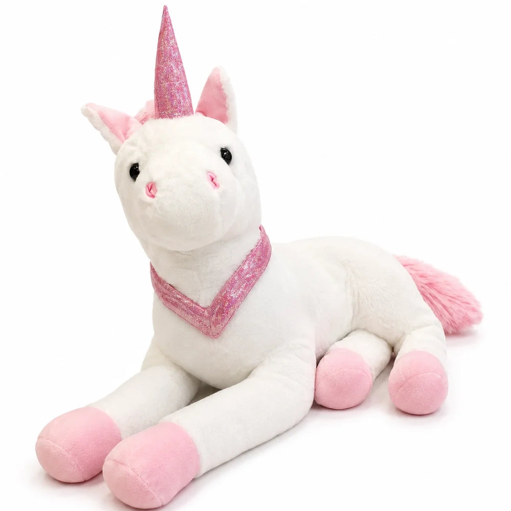 Lying White Unicorn Plush Toy