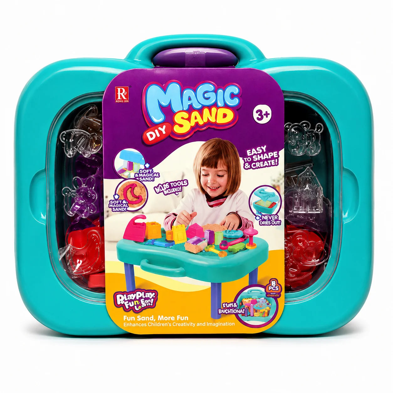 Magic DIY Sand Rainbow Tin Case