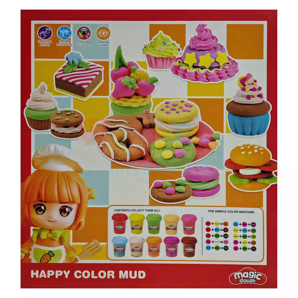 Magic Dough – Happy Color Mud 12-Pack Modeling Clay