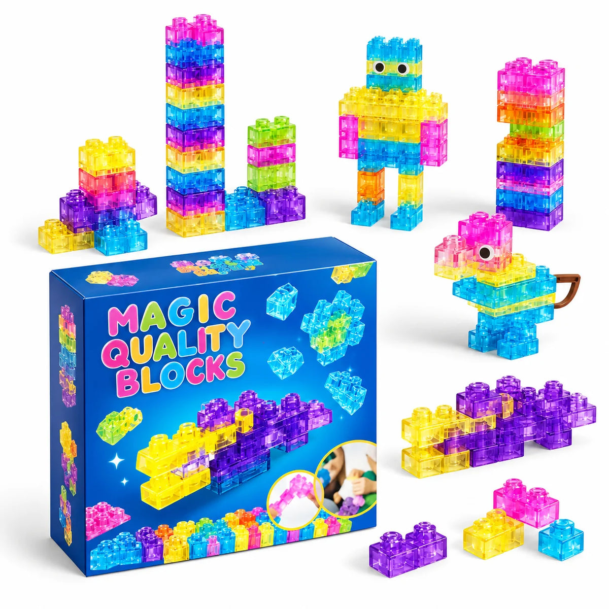 Magic Gummy Jelly Building Blocks – 40 Pcs