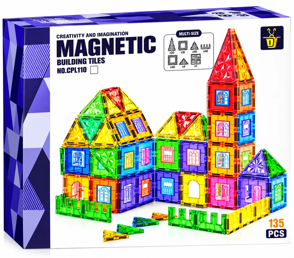 Magnetic Building Tiles – 135 Pcs