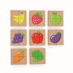 Viga Magnetic Puzzle Block  - 32pcs Set Fruits