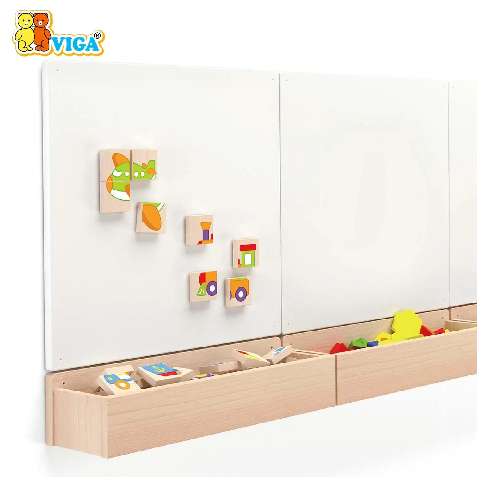 Magnetic Puzzle Block 32pcs Set Transportation
