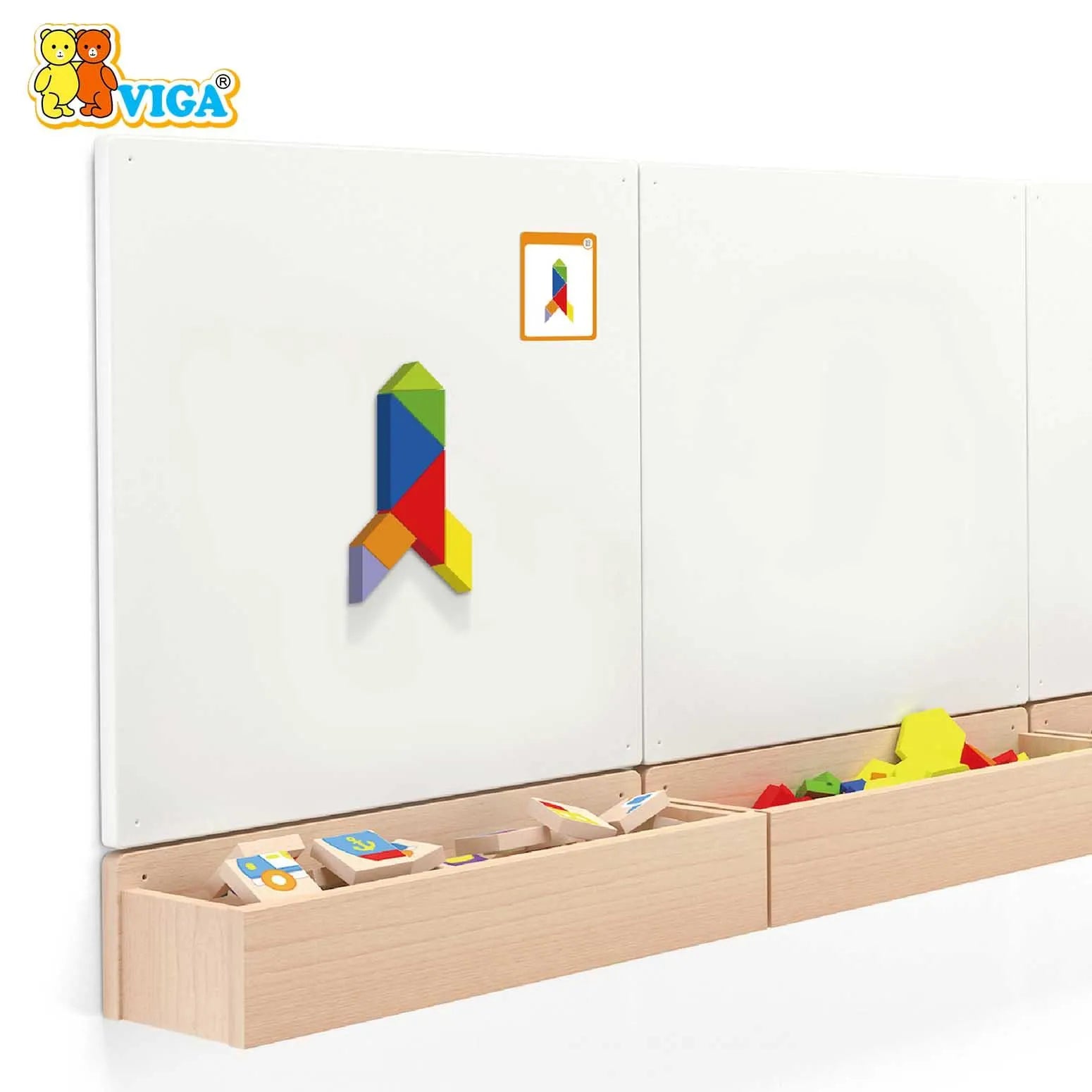 Viga Magnetic Tangram Block  - 35pcs Set