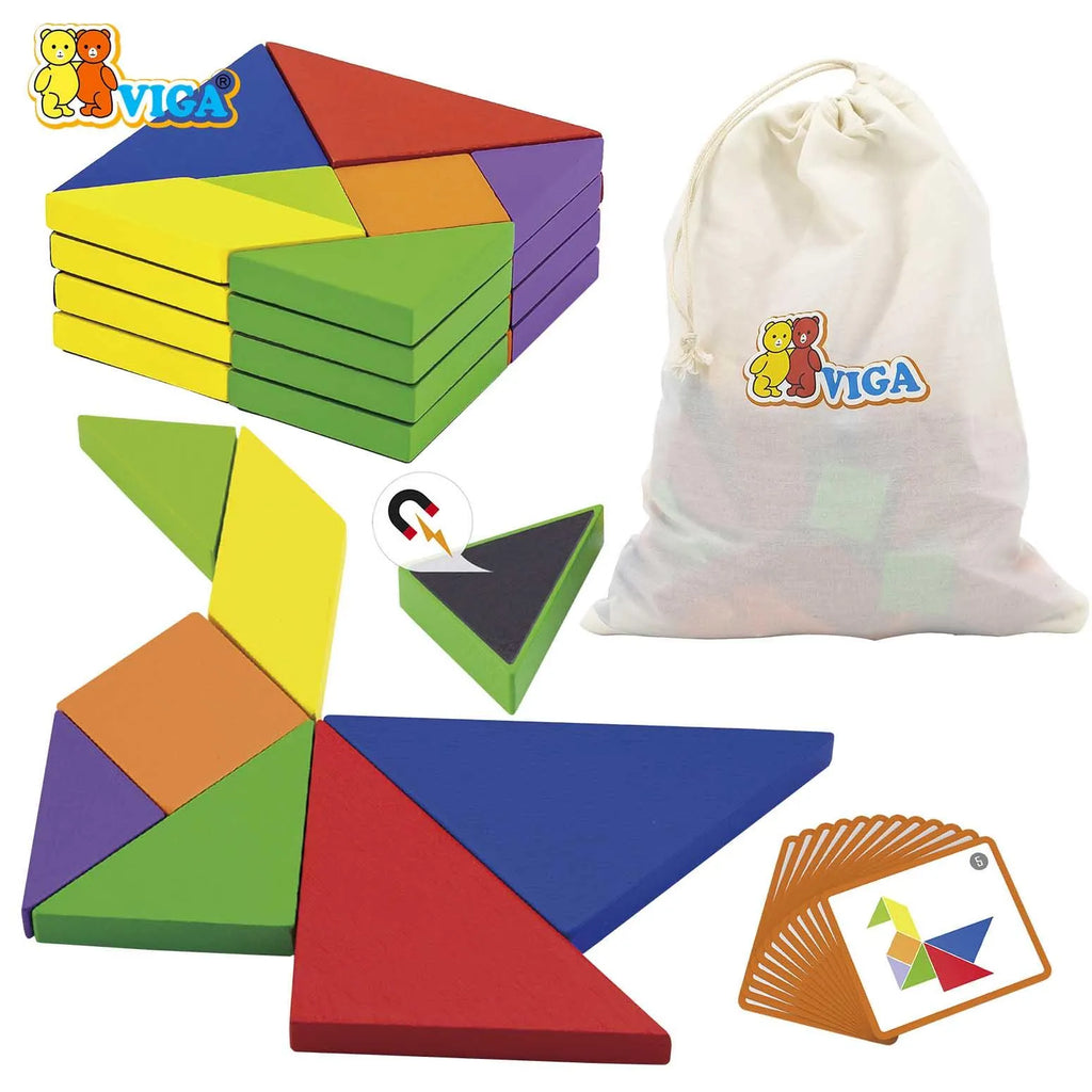 Viga Magnetic Tangram Block  - 35pcs Set