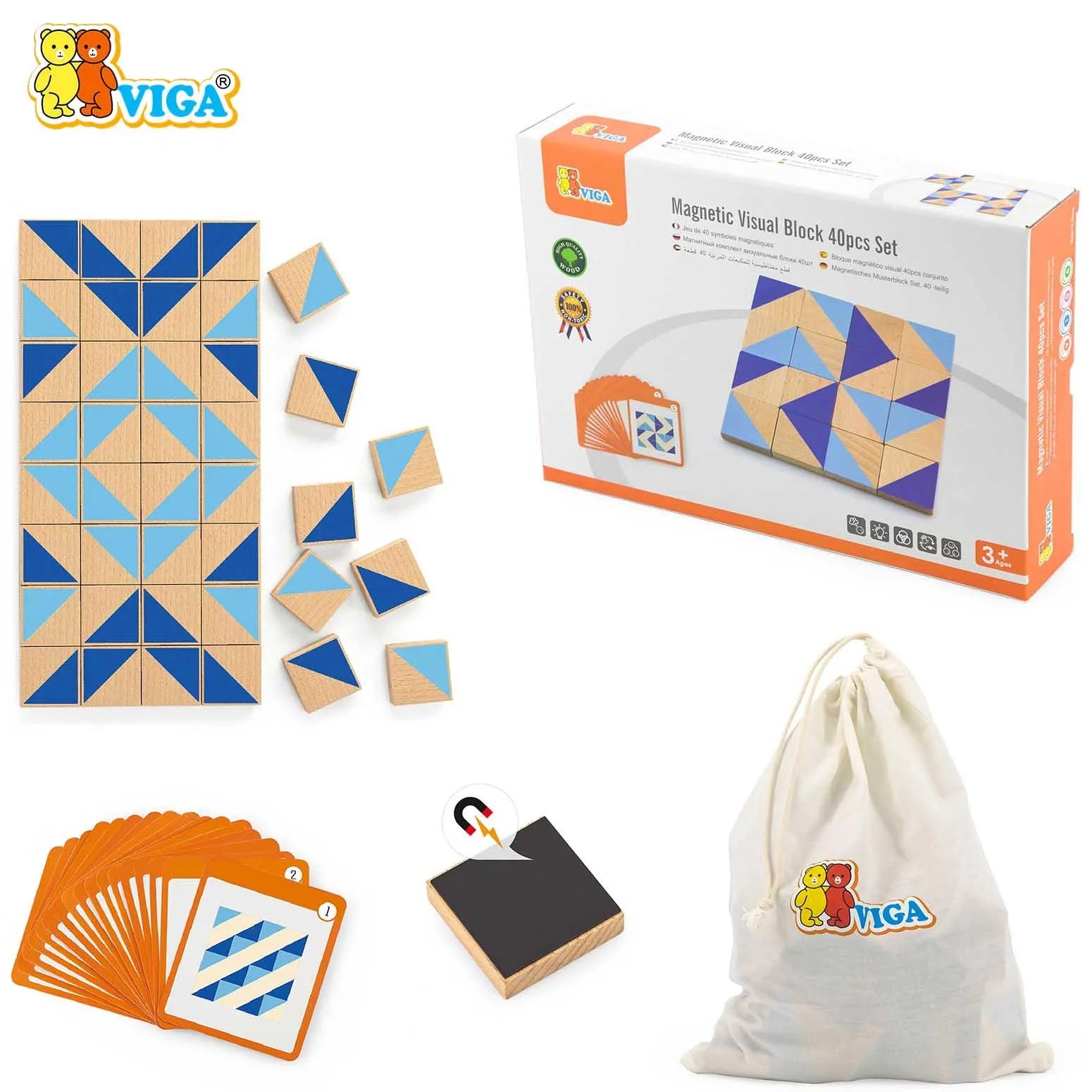 Magnetic Visual Block - 40pcs Set