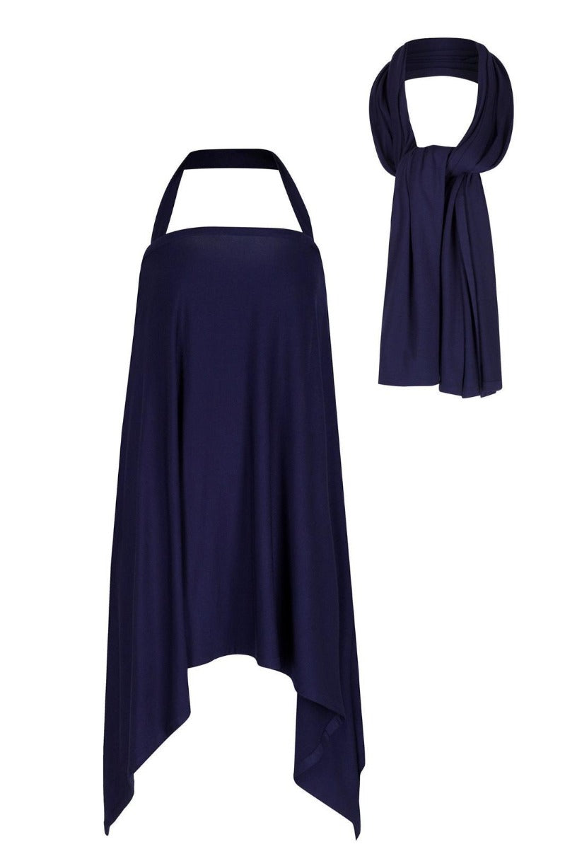 Mamamoosh navy milk scarf