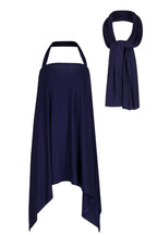 Mamamoosh navy milk scarf
