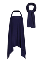 Mamamoosh navy milk scarf