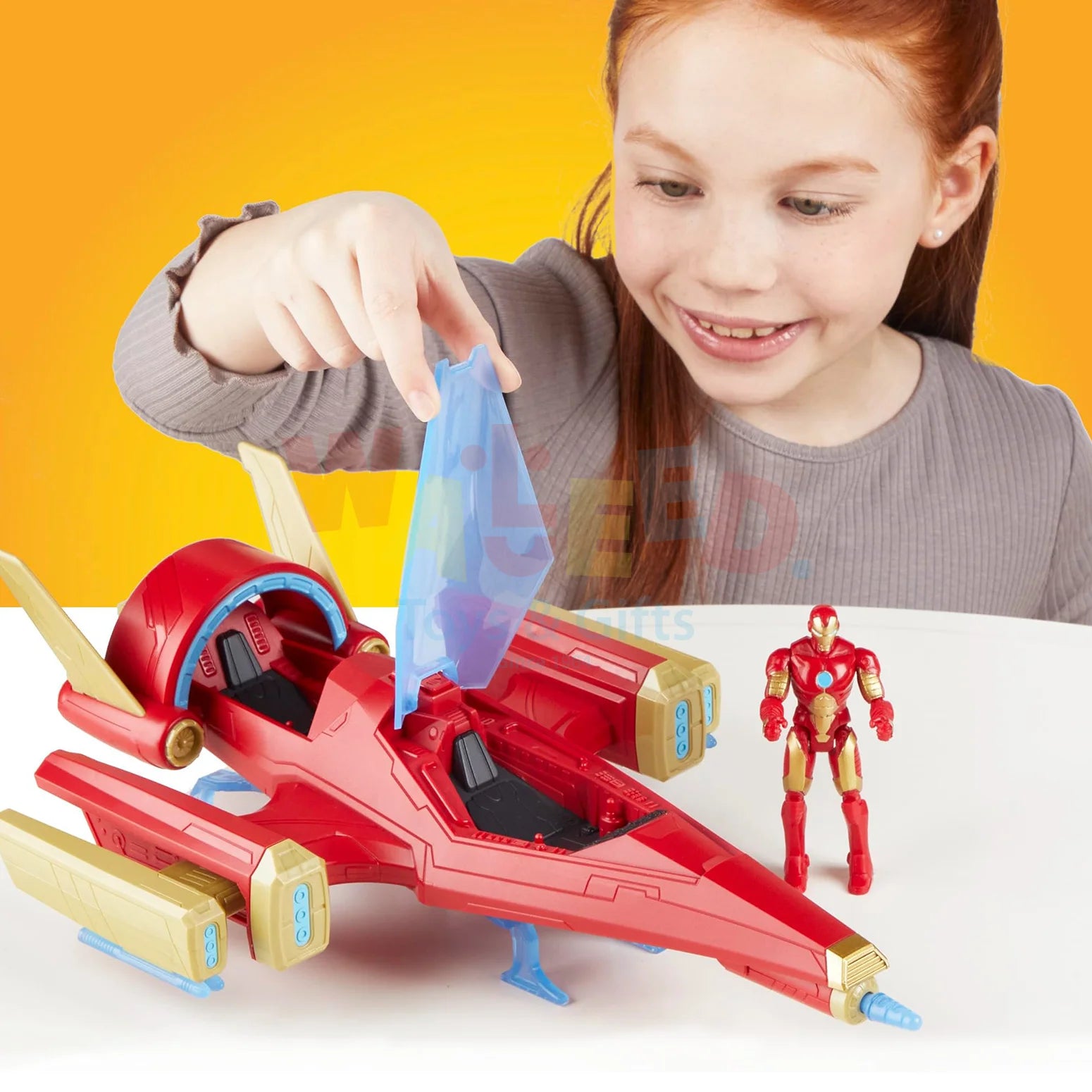 Marvel Avengers Iron Man Repulsor Blast Battle Jet with Figure