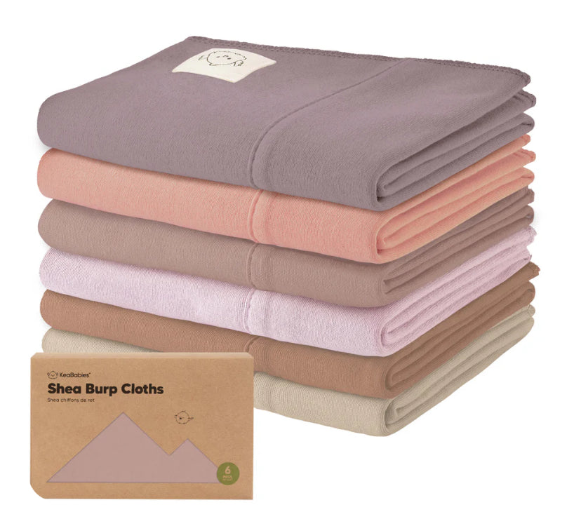 Mauve Shea Burp Cloths - Pack of 6