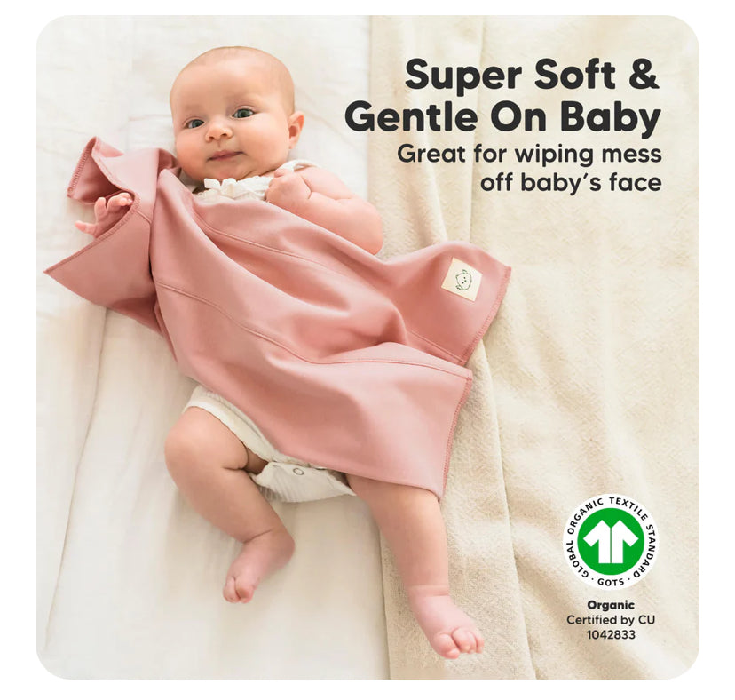 Mauve Shea Burp Cloths - Pack of 6