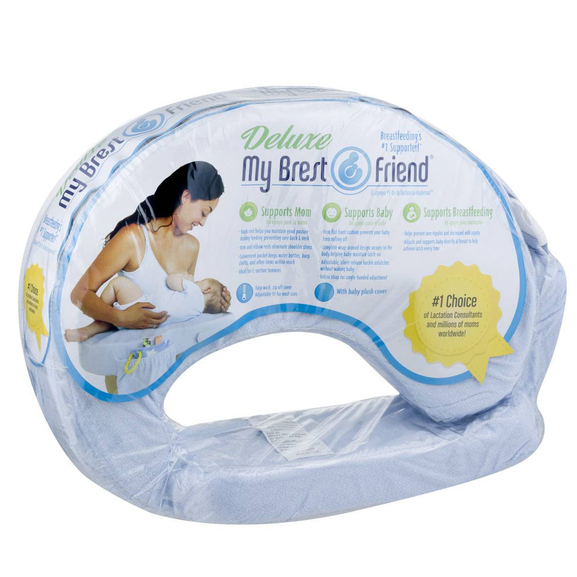 My Brest Friend Original Pillow - Blue & White Stripe