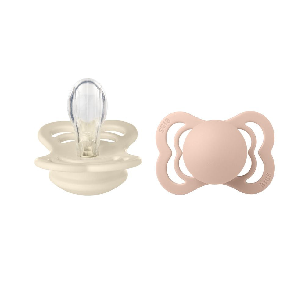Bibs Supreme 2 Pack Silicone S2 Ivory/Blush