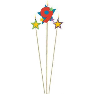 NUMBER9STAR BIRTHDAY CANDLE