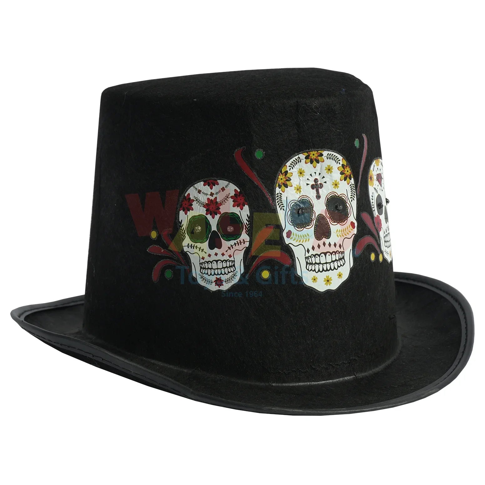 Mexican Halloween Hat with Sugar Skull Design