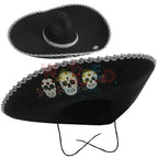 Mexican Halloween Hat with Sugar Skull Design