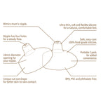 Haakaa Ultra- Thin Silicone Nipple Shields - Large