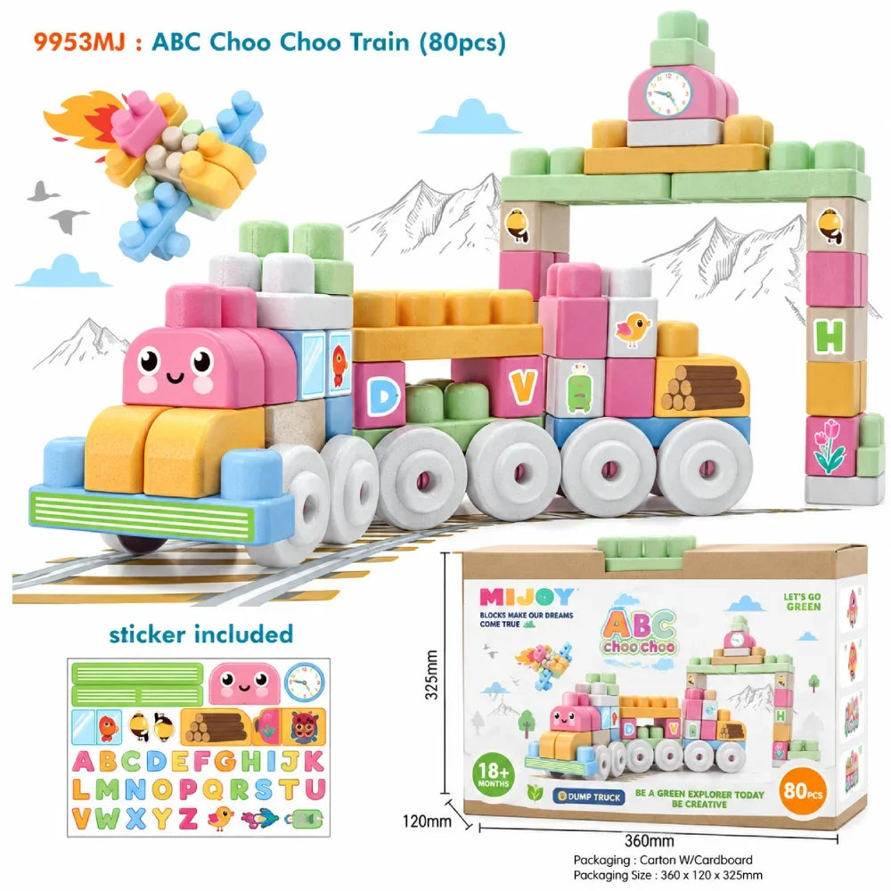 Mijoy Blocks- 80PCS (TRAIN SET)