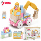 MIJOY Excavator Blocks Set 40 Pieces Kids Building Toy
