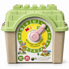 MIJOY Rice Husk Blocks Rounded Edges 45 Pieces Kids Toy