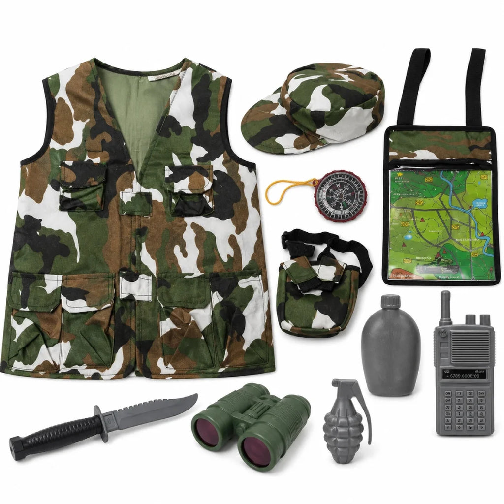 Military Character Costume 3-7 Years for Kids
