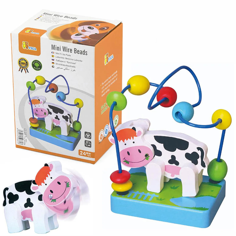 Viga Mini Wire Beads - Cow