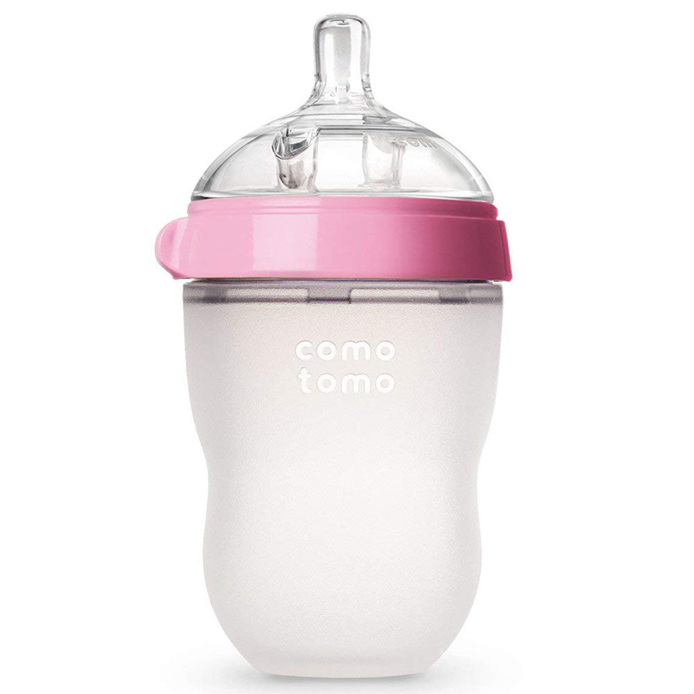 Comotomo "Natural Feel" Baby Bottle (Single Pack) - Pink - 250ml (8oz)
