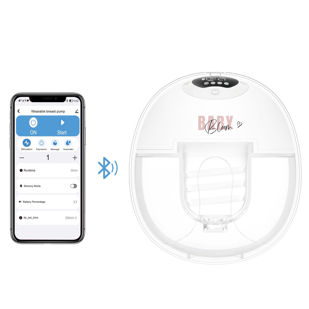 مضخة حليب بيبي بلوم الذكية بتقنية البلوتوث والتطبيق المحمول