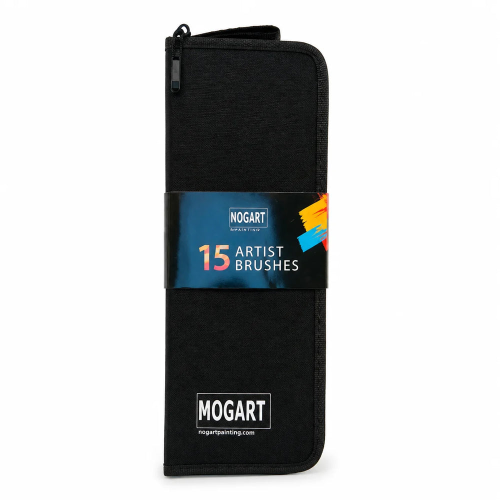 Mogart- l5pcs nylon brushes with assorted tip size in a travel holder