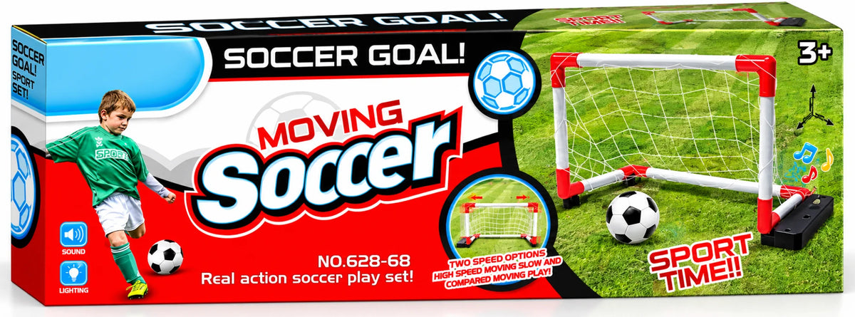 Moving Soccer Goal Set with Ball