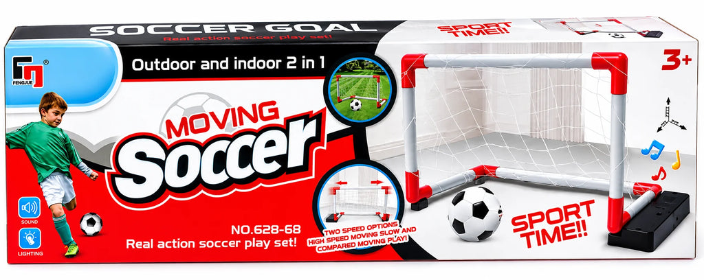 Moving Soccer Goal Set with Ball