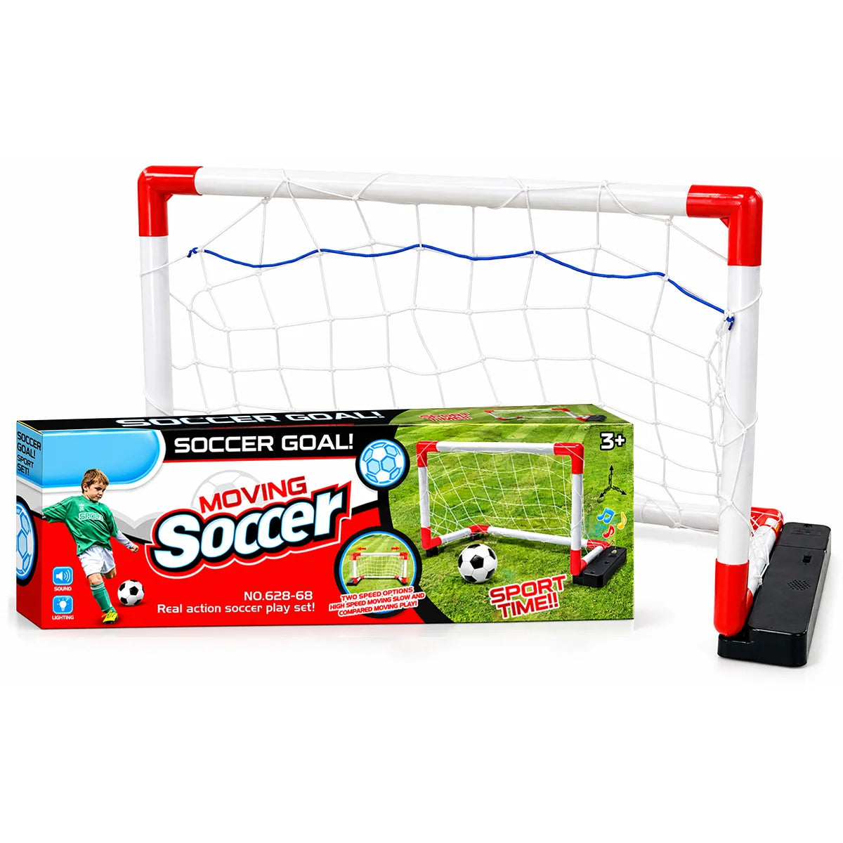 Moving Soccer Goal Set with Ball