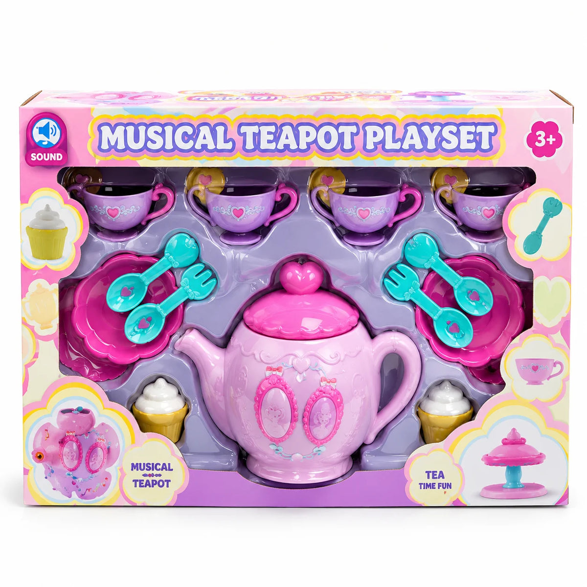 Musical Teapot Tea Party Set – 25 Pcs