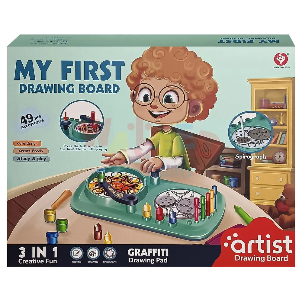My First Drawing Board – 3-in-1 Graffiti Art Station for Kids