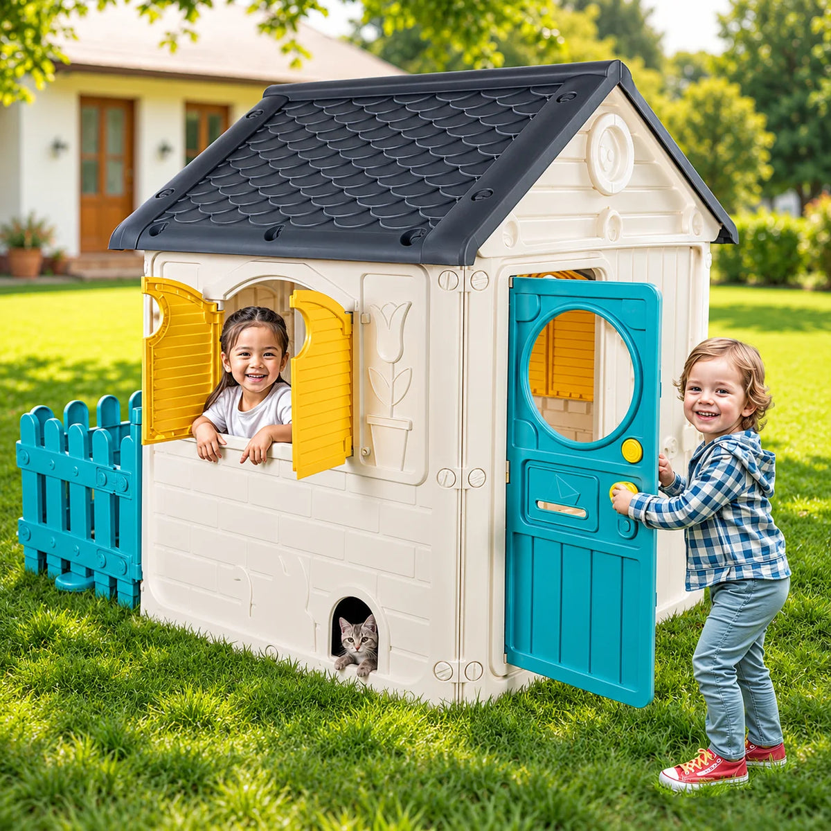 My First Playhouse with Fence