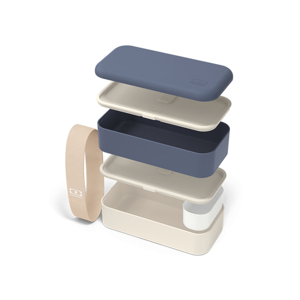 Monbento Original Bento Lunch Box Natural Blue 1L