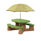 step2 NATURALLY PLAYFUL PICNIC TABLE WITH UMBRELLA