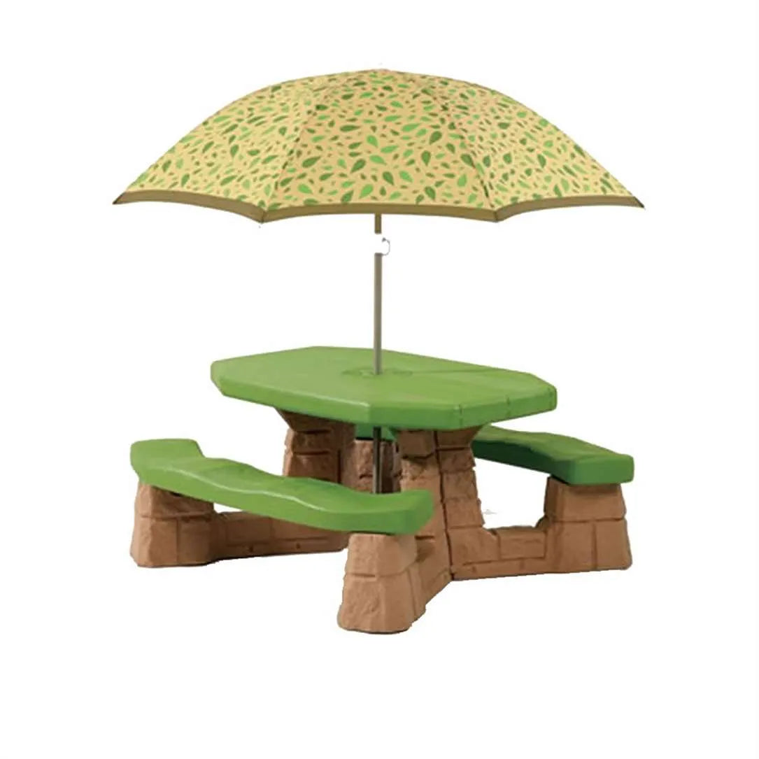 step2 NATURALLY PLAYFUL PICNIC TABLE WITH UMBRELLA